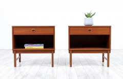 Yngve Ekstr m Mid Century Modern Teak Night Stands by Yngve Ekstrom for Dux - 2437767