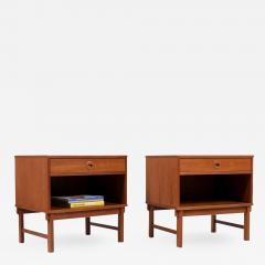 Yngve Ekstr m Mid Century Modern Teak Night Stands by Yngve Ekstrom for Dux - 2440281