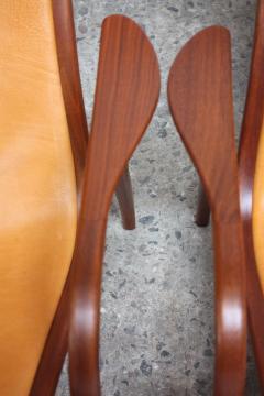 Yngve Ekstr m Pair of Swedish Teak and Leather Lamino Chairs by Yngve Ekstr m - 667435