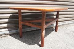 Yngve Ekstr m Teak and Limed Oak Three Legged Table by Yngve Ekstr m for Westbergs M bler - 2561904