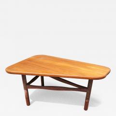 Yngve Ekstr m Teak and Limed Oak Three Legged Table by Yngve Ekstr m for Westbergs M bler - 2585408