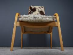 Yngve Ekstr m Yngve Ekstrom Cowhide Lamino Lounge Chair Designed 1952 Swedese - 2212583