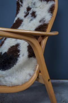 Yngve Ekstr m Yngve Ekstrom Cowhide Lamino Lounge Chair Designed 1952 Swedese - 2212584