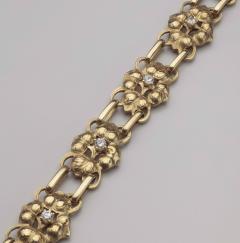 Yngve Olsson American Arts and Crafts 14kt Gold and Diamond Necklace by Yngve Olsson - 2487298