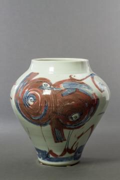 Yoshida Takashi Japanese Glazed Ceramic Vase - 3686396