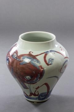 Yoshida Takashi Japanese Glazed Ceramic Vase - 3686417