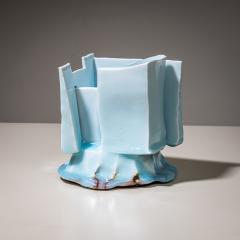Yoshikawa Masamichi Ice Blue Vase Kayho by Ceramic Artist Masamichi Yoshikawa 21st Century - 4684103
