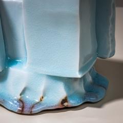 Yoshikawa Masamichi Ice Blue Vase Kayho by Ceramic Artist Masamichi Yoshikawa 21st Century - 4684104