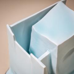 Yoshikawa Masamichi Ice Blue Vase Kayho by Ceramic Artist Masamichi Yoshikawa 21st Century - 4684107