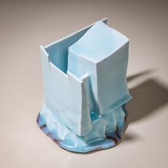 Yoshikawa Masamichi Ice Blue Vase Kayho by Ceramic Artist Masamichi Yoshikawa 21st Century - 4684108