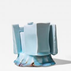 Yoshikawa Masamichi Ice Blue Vase Kayho by Ceramic Artist Masamichi Yoshikawa 21st Century - 4684127