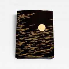 Yoshio Okada Layered Clouds Full Moon Kanshitsu Box with Sprinkled Design - 4352135