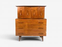 Young Manufacturing Highboy Dreser Walnut USA 1960s - 4601937