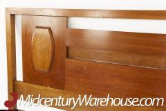 Young Manufacturing Mid Century Walnut and Burlwood Queen Headboard - 2577718