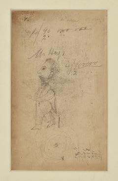 Young Students Character Sketch of a Teacher by a Student U S A circa 1820 - 3650731