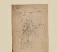 Young Students Character Sketch of a Teacher by a Student U S A circa 1820 - 3650732