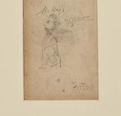 Young Students Character Sketch of a Teacher by a Student U S A circa 1820 - 3650733