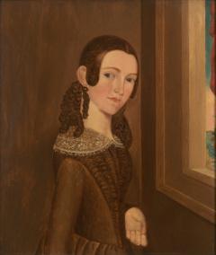 Young Woman with Ringlets Wearing a Brown Dress - 4249416