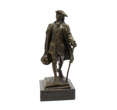 Youthful Franklin Bronze Statue of Young Benjamin Franklin on Marble Base - 3848057