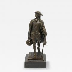 Youthful Franklin Bronze Statue of Young Benjamin Franklin on Marble Base - 3855196