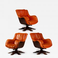 Yrjo Kukkapuro Karuselli Tilt Swivel Lounge Chairs by Yrjo Kukkapuro for Haimi 3 Available - 2970677