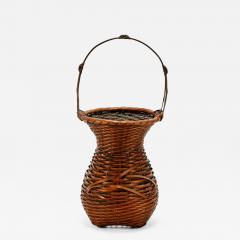 Yufu Shohaku Japanese Bamboo Basket Ikebana by Yufu Shohaku - 1106963