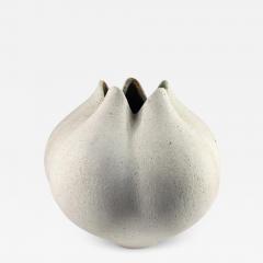 Yumiko Kuga Round Ceramic Blossom Vase with Petals by Yumiko Kuga - 2819813