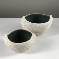 Yumiko Kuga Set of 2 Boat Shaped Bowls with Inner Glaze by Yumiko Kuga - 2693071