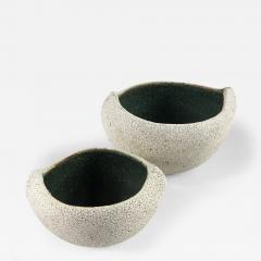 Yumiko Kuga Set of 2 Boat Shaped Bowls with Inner Glaze by Yumiko Kuga - 2693710