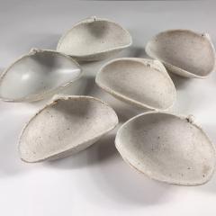 Yumiko Kuga Set of Six Ceramic Shell Bowls by Yumiko Kuga - 2813535