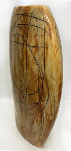 Yuri Zatarain Vintage Monumental Glazed Pottery Floor Vase after Yuri Zatarain - 3696347