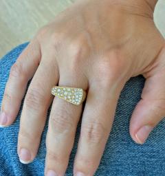 Yvonne Leon One of a Kind Diamond Edge Satin Yellow Gold Parisian Ring Yvonne Leon 2023 - 4711156