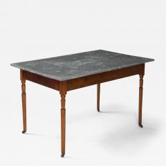 ZINC TOP TABLE WITH TURNED LEGS - 3561170