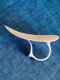 Zaha Hadid Lamellae Sterling Silver Ring - 4410102