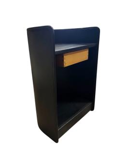 Zanotta Leather Side End Nightstand Table Italy 1980 - 4820351