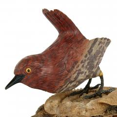 Zebra stone and silver bird model - 3289178