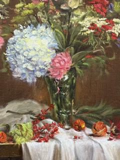 Zhi Li Floral in Glass with Chinese Lantern  - 4793772
