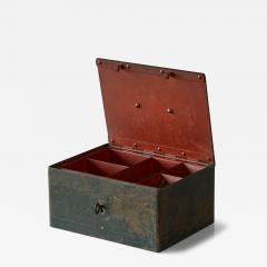 Zimmermann Stuttgart Iron Box in Patinated Metal 1930s - 4402835