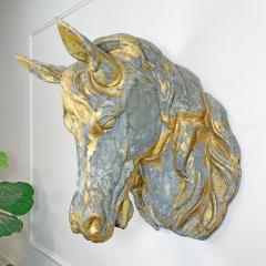Zinc Horse Head Butchers Trade Sign Flemish 1860 - 3213332
