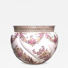 Zsolnay Hungarian Victorian Floral Lusterware Pot - 4650980