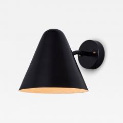 ZuZu Black Painted Brass Wall Sconce in the Style of Jacques Biny - 4267401