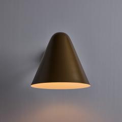 ZuZu Brown Painted Brass Wall Sconce in the Style of Jacques Biny - 4264175