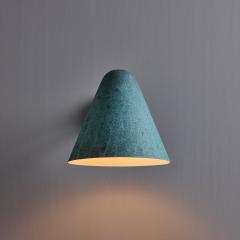 ZuZu Verdigris Patinated Brass Wall Sconce in the Style of Jacques Biny - 4264261