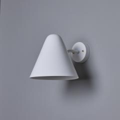 ZuZu White Painted Brass Wall Sconce in the Style of Jacques Biny - 4263929