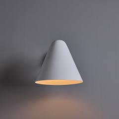 ZuZu White Painted Brass Wall Sconce in the Style of Jacques Biny - 4263931