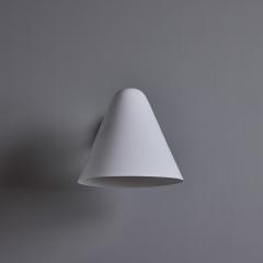 ZuZu White Painted Brass Wall Sconce in the Style of Jacques Biny - 4263934