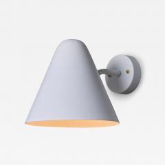 ZuZu White Painted Brass Wall Sconce in the Style of Jacques Biny - 4267398