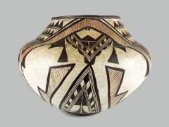 Zuni polychrome jar with geometric design - 3902323