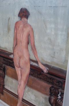 c1900 Standing Female Nude Unsigned O P - 2229877