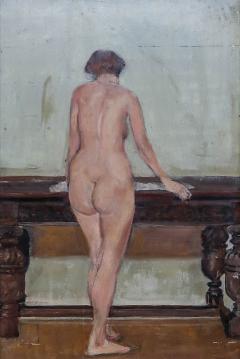 c1900 Standing Female Nude Unsigned O P - 2234447